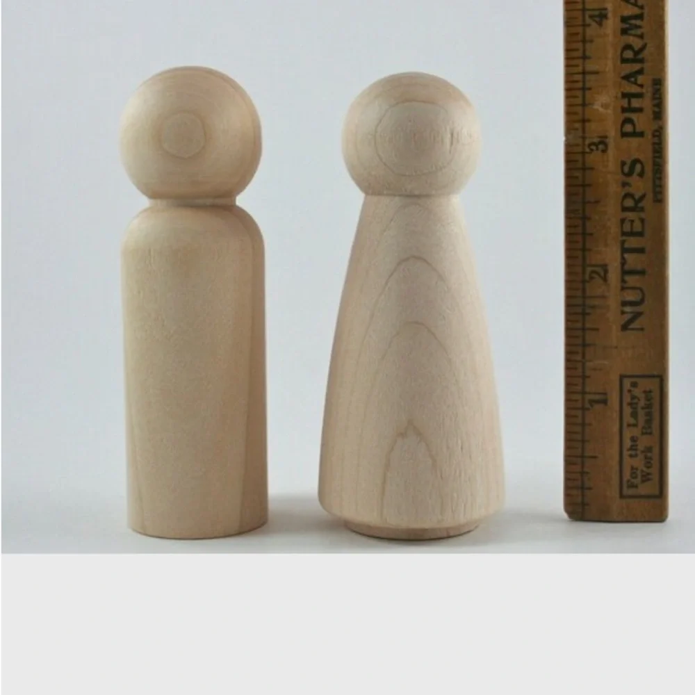 DIY Wooden Doll Cake Toppers